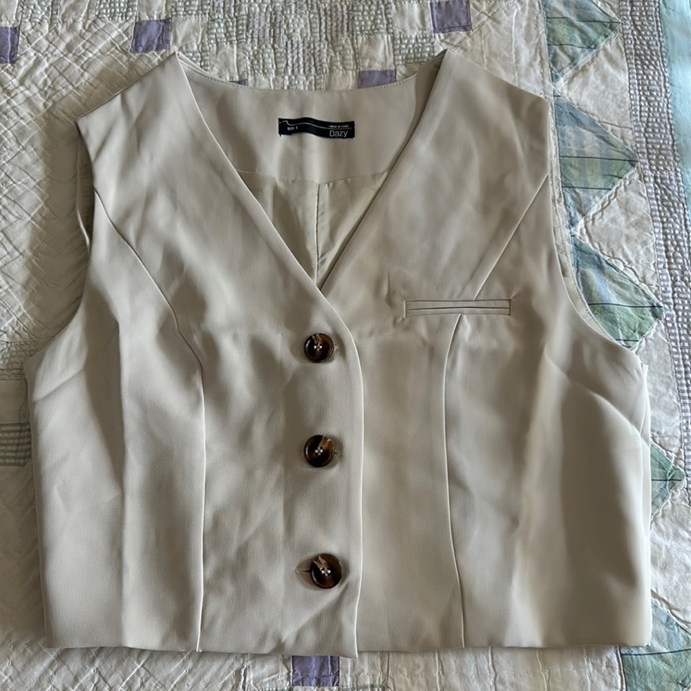 Button Down Vest Blazer - image 2